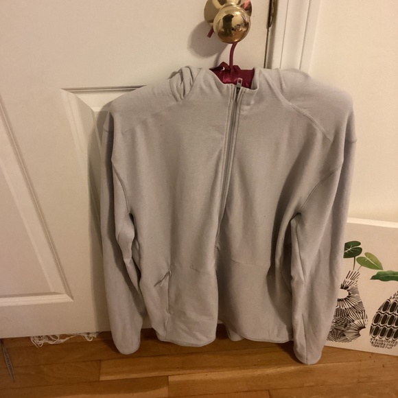 LULULEMON unisex FULL ZIP hoodie heather gray  -LARGE - Picture 1 of 5